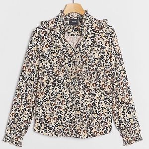Anthropologie Maeve Katia Ruffle Detail Blouse